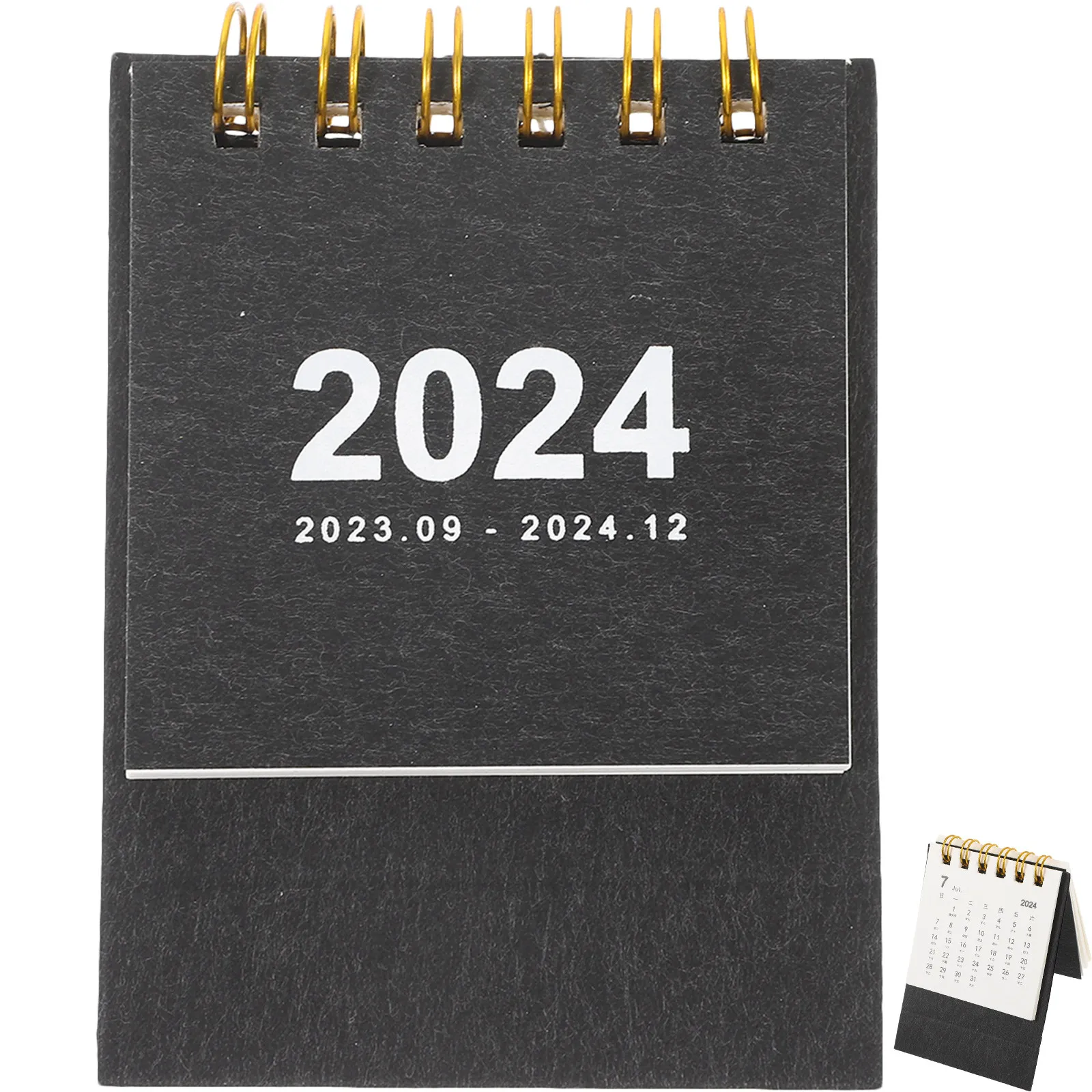

Mini Desk Calendar for 2024 Bright Simple Design Office Home Decor Household Month Stand Up Calendar Portable Desktop Organizer