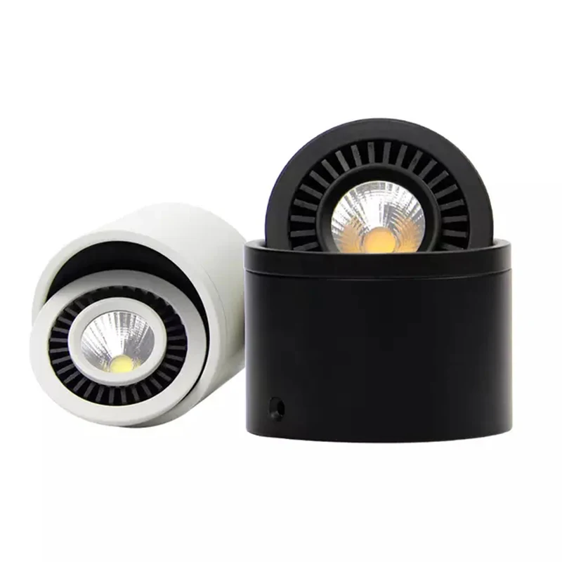 

360° Rotating LED COB Downlight 5W-30W Dimmable Lamp 220V 110V Ceiling Spot Light Interior Renovation Lighting - White