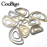 10pcs Metal D-ring D Ring Semi Rings Buckle Clasp Belt Dog Collars Hardware Handbag Accessory 10mm 15mm 20mm 25mm 32mm 38mm 50mm
