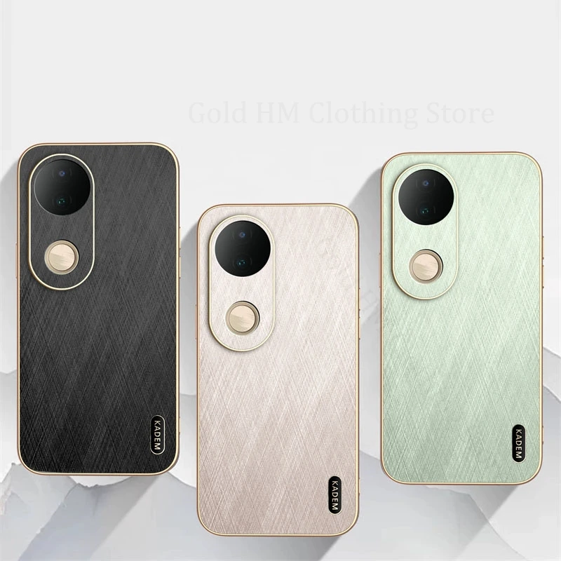 Wireless Magnetic Gold Silk Leather Case For vivo X300S X300 Ultra X200 Pro mini X100 Pro X200S X300 FE 6D Plating Bumper Cover