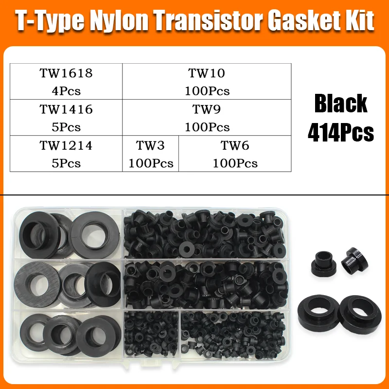 Schwarz Weiß Schraube Nylon Transistor Dichtung Die Schritt T-Typ Kunststoff Unterlegscheibe Isolierung Abstandshalter Gewindeschutz T-förmig für Schrauben – Detail 9