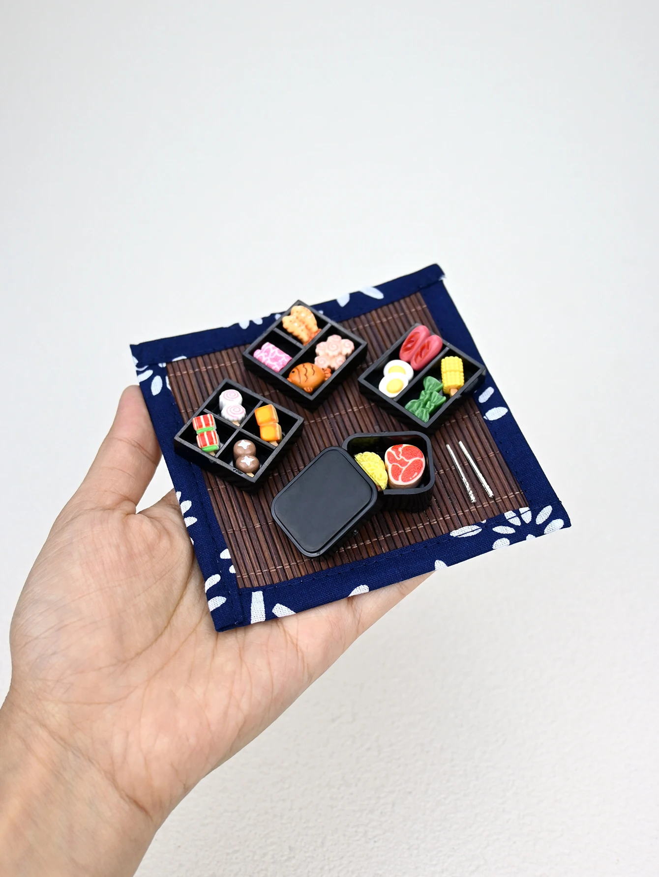 Japanese Lifestyle And Food - A Miniature Japanese Bento Scene Decoration,