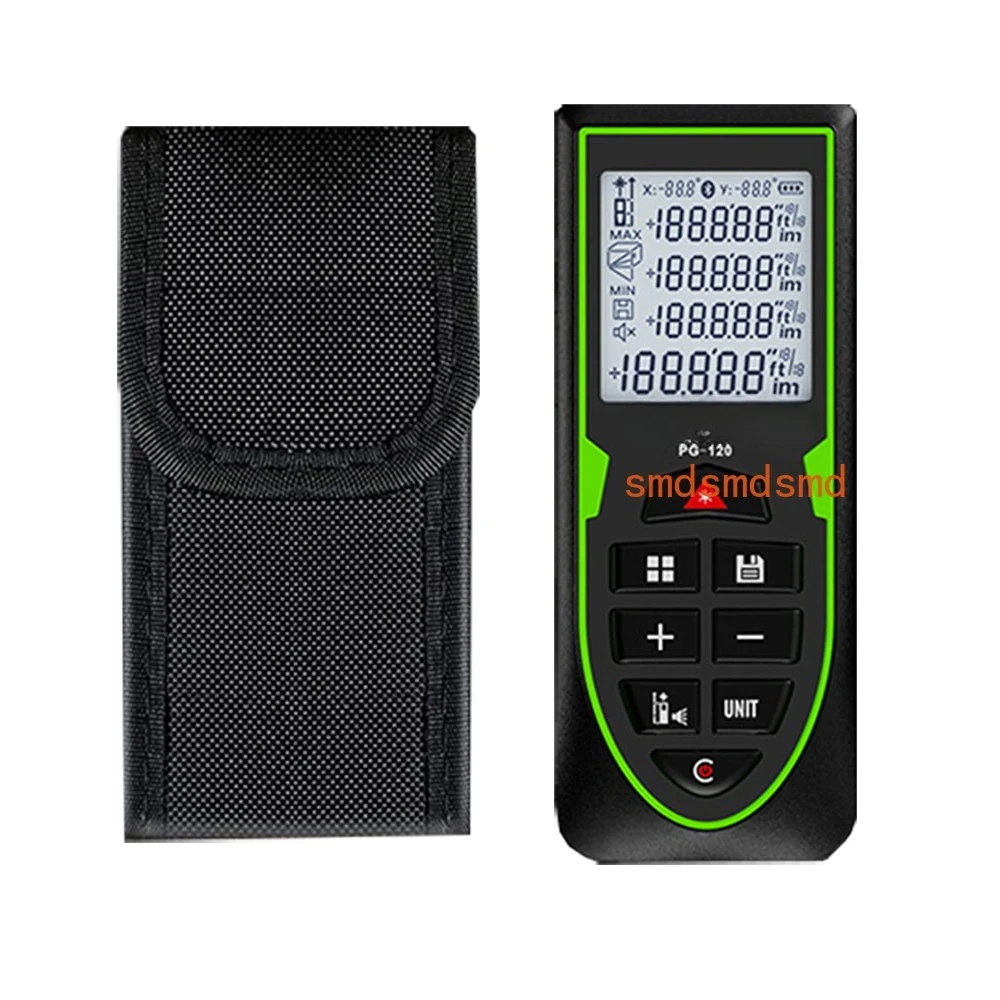120m Green Laser Rangefinder with Digital Level Rechargeable Laser Distance Meter Tape
