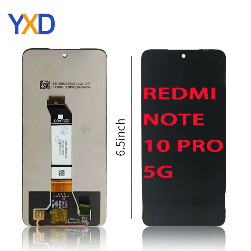 LCD Display For XIAOMI REDMI Note 10 Pro 5G LCD Display Touch Screen Digitizer Assembly For Note 10pro 5G LCD Screen Replacement