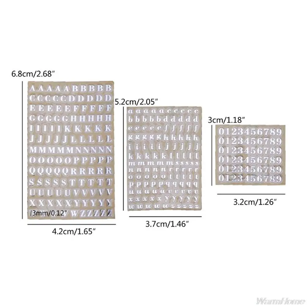 English Letters Scrapbook decoration Epoxy Resin Filler Number Sticker Labels Stickers Alphabet Sticker Epoxy filling sticker