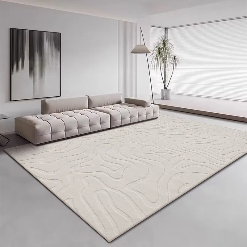 Big Beige Fluffy Rugs Luxury Soft Large Living Room Carpets Bedroom Carpet Waterproof and Non-slip Luxury