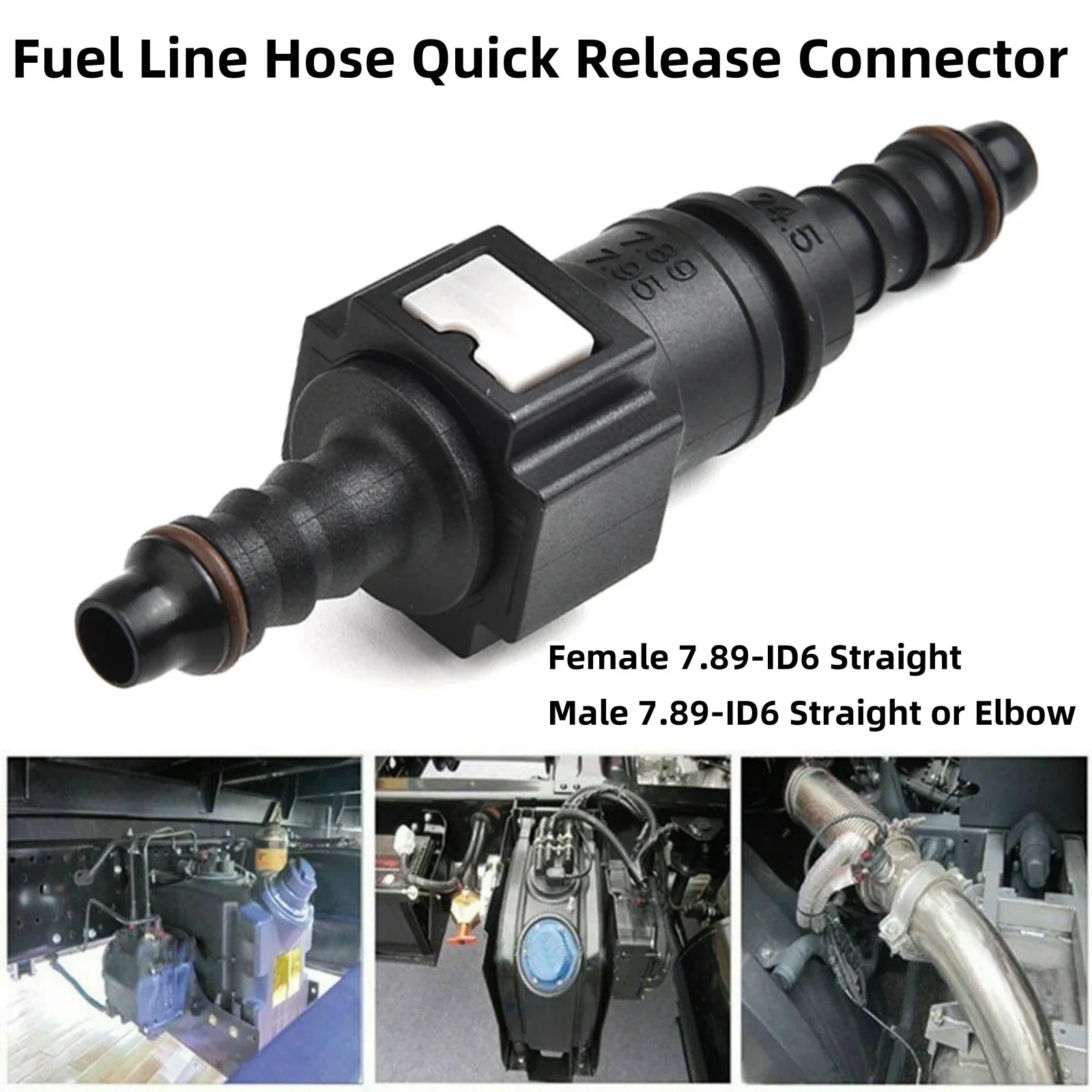 

1Set Car 7.89mm ID6 Fuel Line Hose Quick Release Connector Car Straight Fuel Line Hose Pipe Coupler Quick Release Connector SET