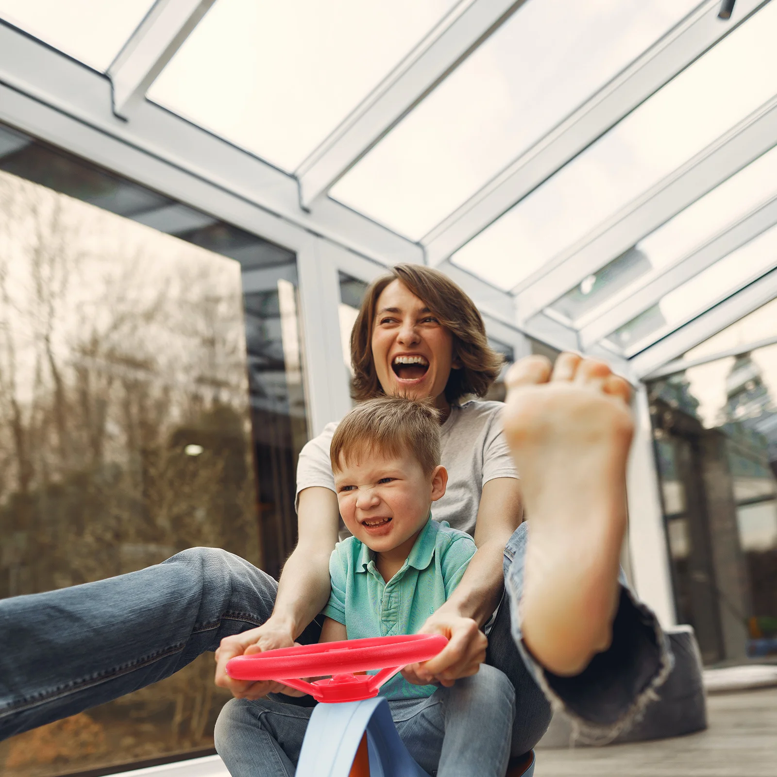 Large Round Durable Plastic Swing Disc Swing Plate for Outdoor Indoor Kids Recreation Equipment Swings Round Plate