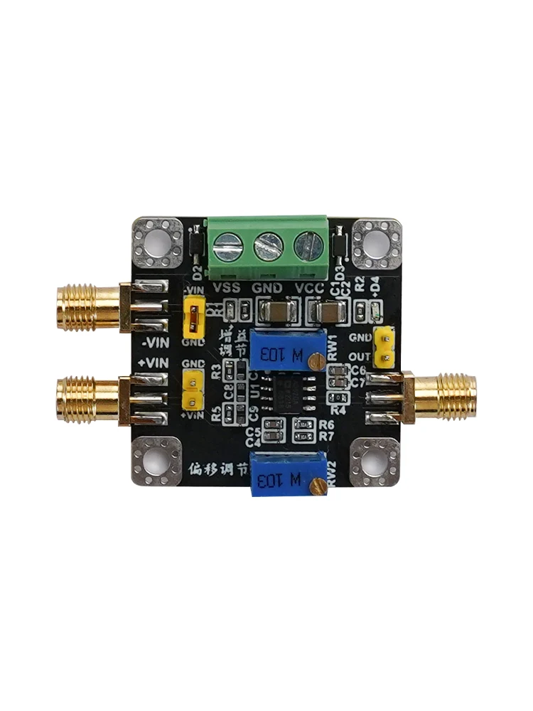 AD620 instrumentation amplifier module mV/uV weak signal amplification factor adjustable single-ended differential input