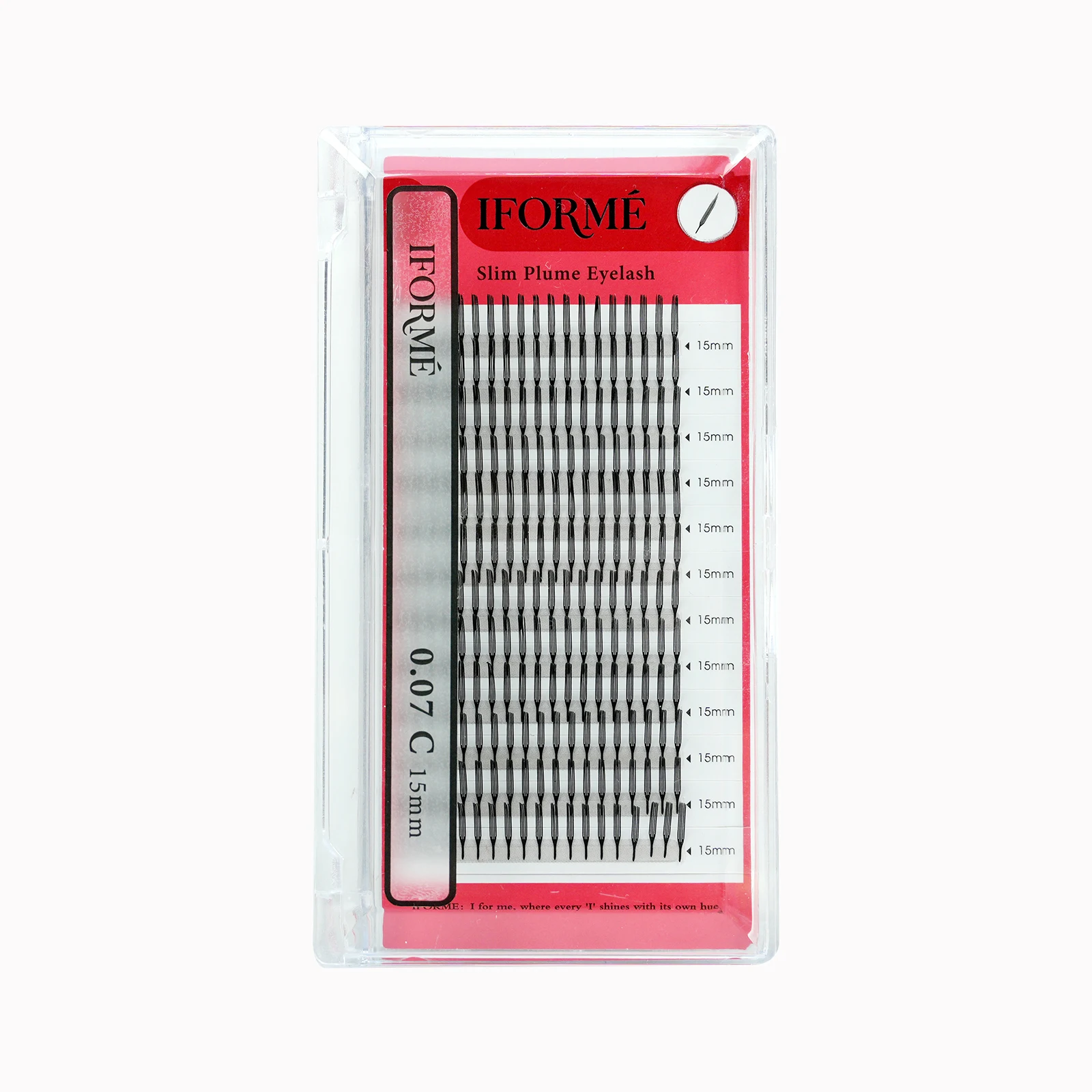 M LU Curl Manga Style Schmale Spire Vorgefertigte Fächer Wimpernverlängerungen Leichte Feder Anime Semi-Handgefertigte Spire-Cluster Blisterpackung – Detail 7