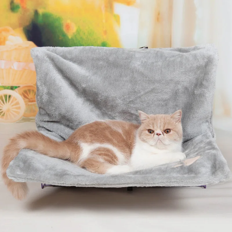 Hanging Cat Bed Soft Cosy Cat Hammock Removable Pet Beds Radiator Bench Kitten Nest With Strong Durable Metal Frame Accessories