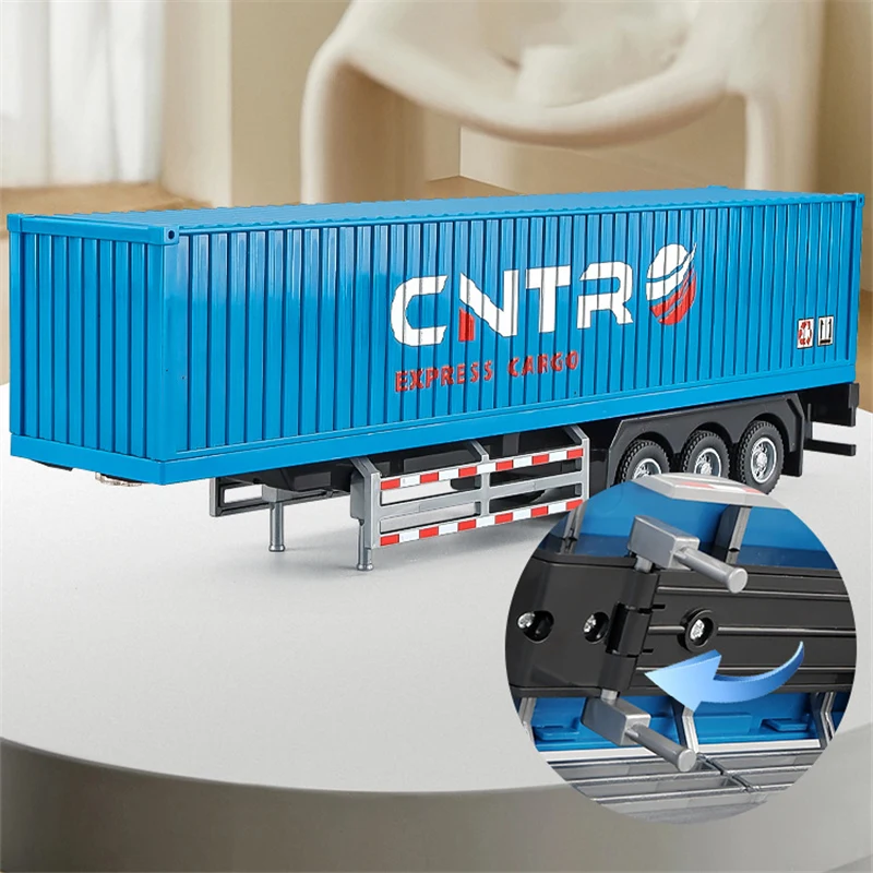 1/50 Diecast Metal Container Truck Transport Car Model Alloy Engineering Transport Truck Vehicle Semi Trailer Car Model Kids Toy