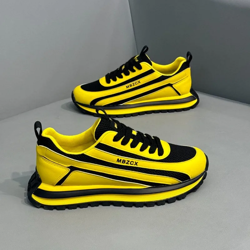 

Men's Sports Shoes Non-Slip Striped Interval Fashion Breathable Mesh round Toe Wear-Resistant Summer Casual Shoes