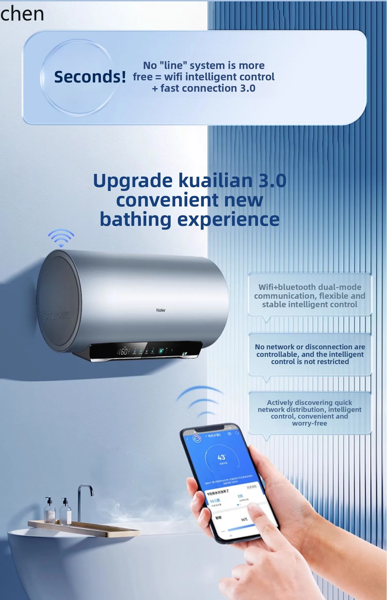 Scaldabagno elettrico ZML, purificazione dell'acqua, bagno domestico di prima classe