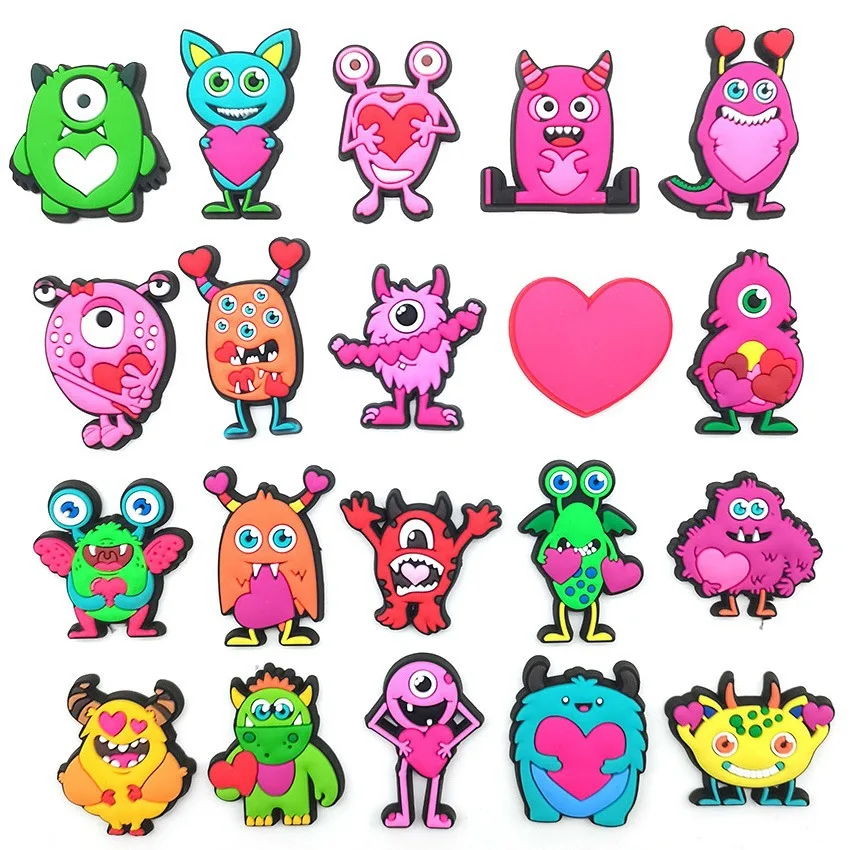 

Shoe Charms Accessories for Crocs Sandals New Monster Valentine's Day Shoe Buckle Pink Series Monster DIY Accessories fashion