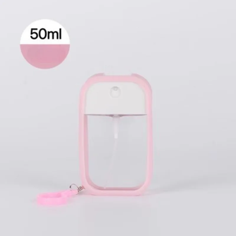 50ml Spray Small Sanitizing Spray Scented Vegan Hand Sanitizer with Keychain Perfume Alcohol Water Spray Bottle Travel Dispenser