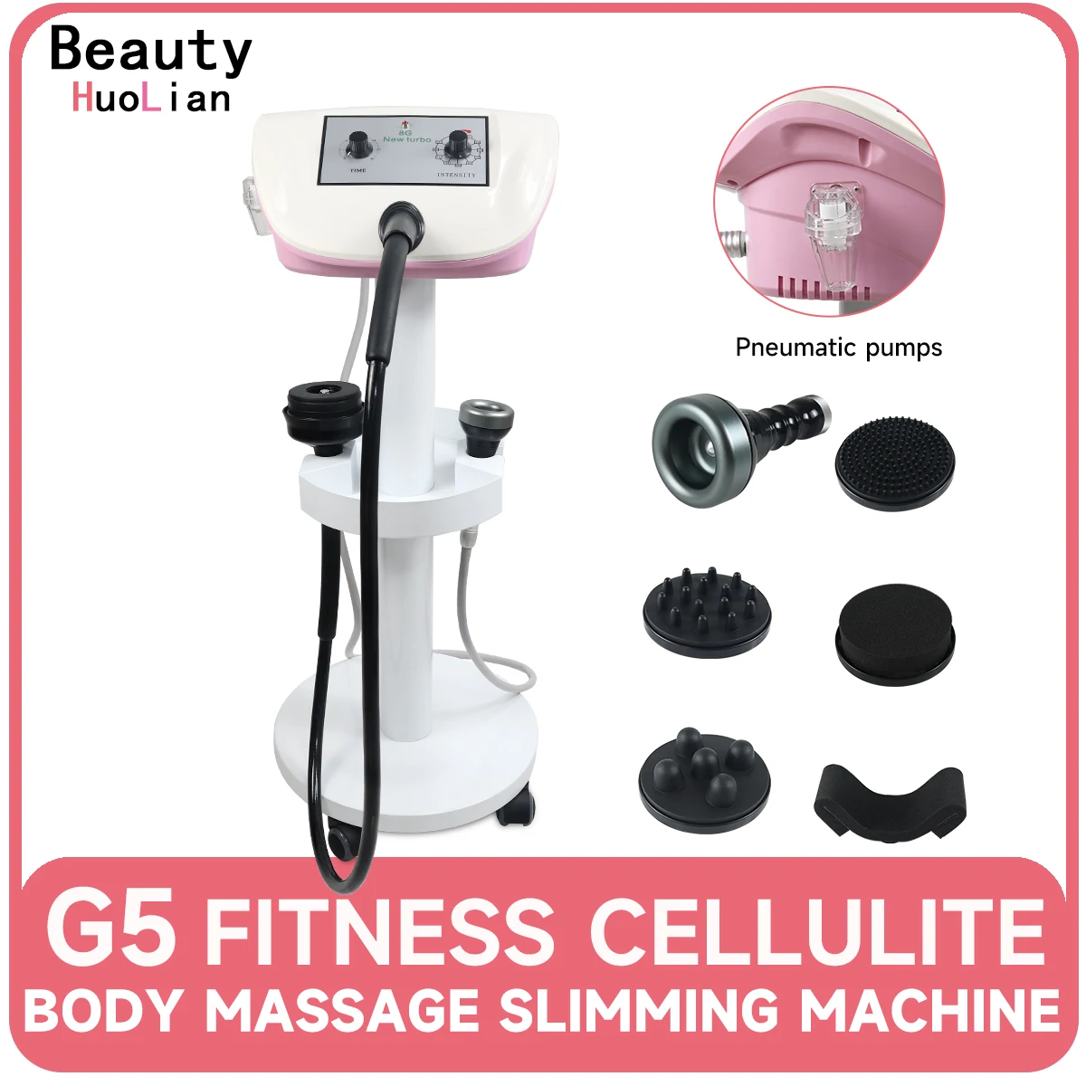 New Turbo g5/8g Vibration Body Massage Slimming Machine Weight Loss Fat Reduce G5 Body Shaping Equipment Vacuum Cupping Massager