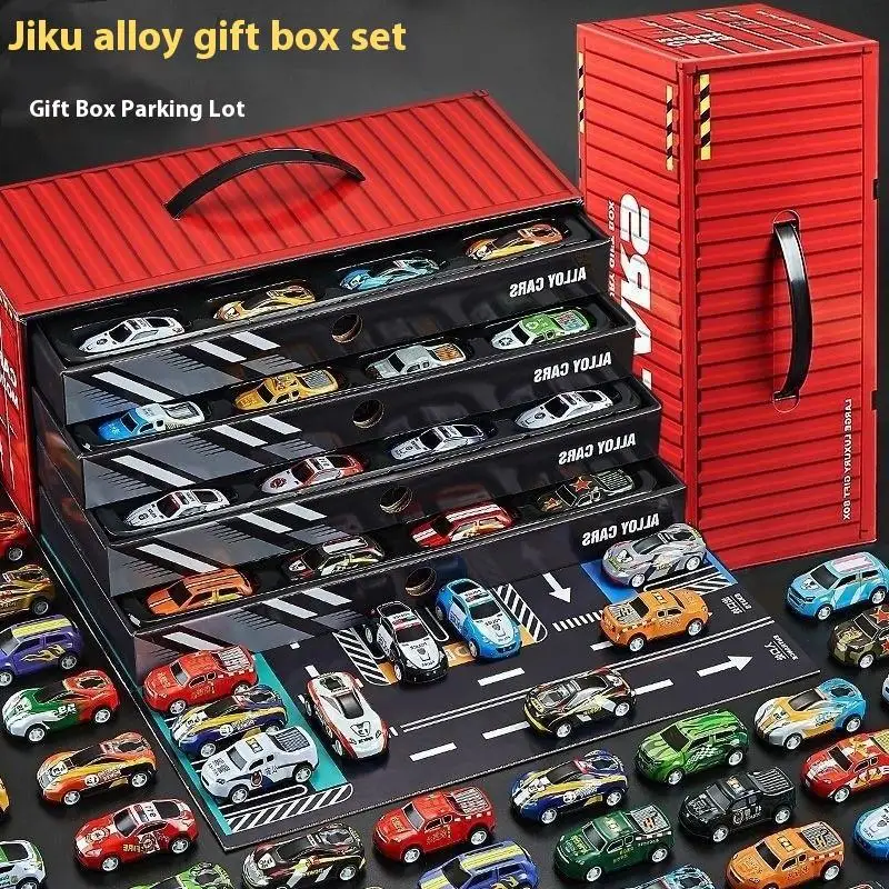 3.Educational Toy Gift Set: 48 Simulation Alloy Cars, Engineering Vehicles, Pull Back Action, Suitable for Boys' Birthday