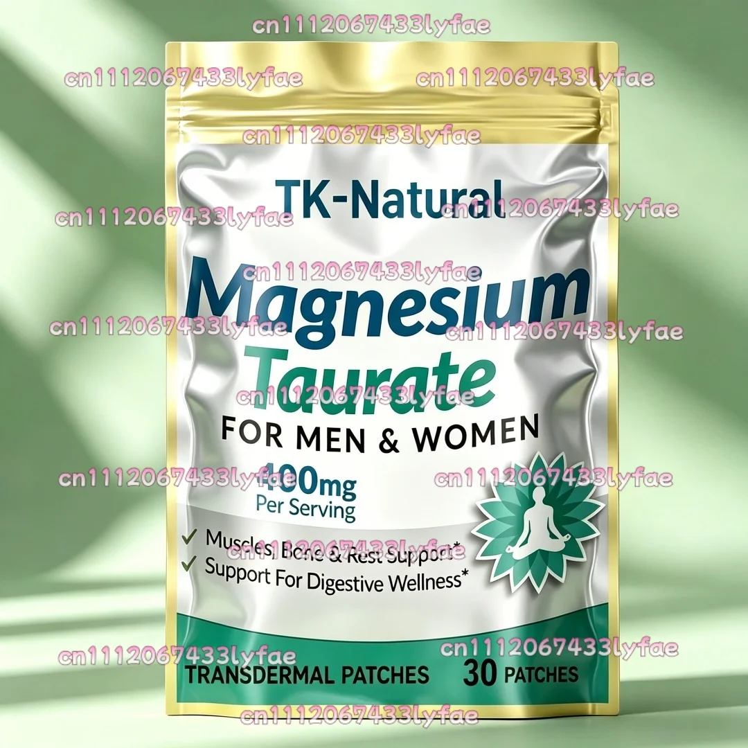 30 Patches Magnesium Taurate Transdermal Patches High Absorption for Sleep, Heart Health, Calm, Joint for Women and Men