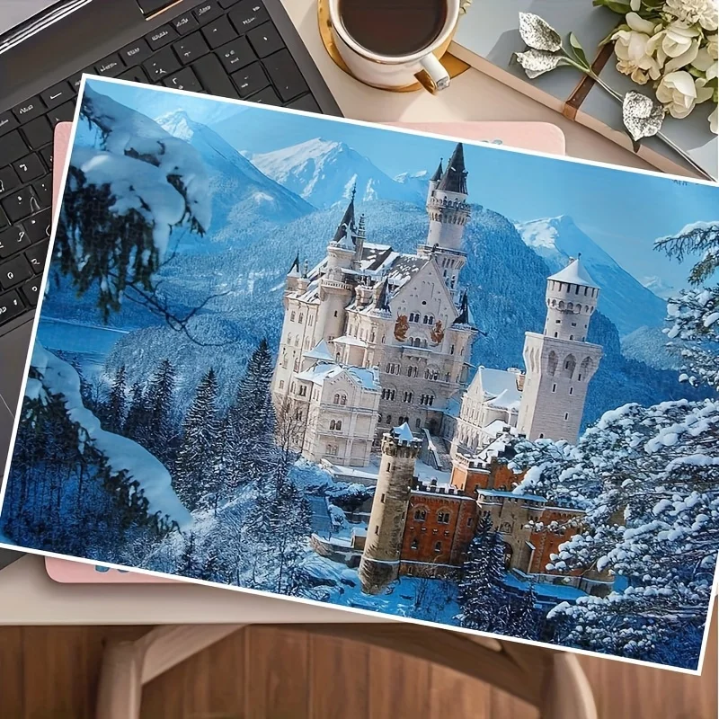 Puzzle del castello Schwanstein di qualità premium da 1000 pezzi: puzzle spesso e durevole e senza cuciture per divertimento in famiglia su compleanni, Natale, a