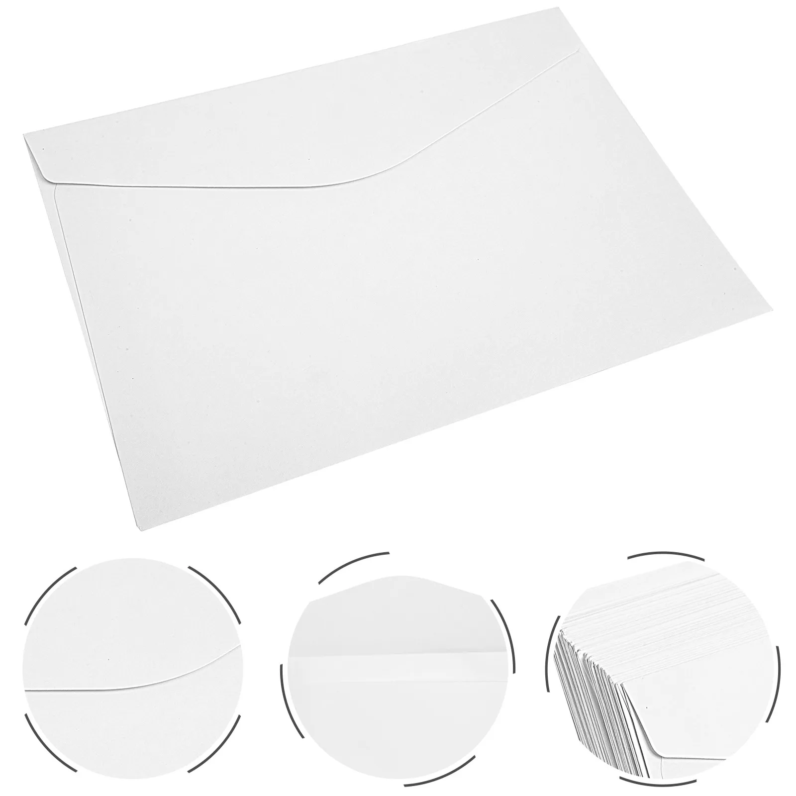 

50Pcs Exquisite Kraft Paper Wedding Invitation Envelopes Perfect Size for 5x7 Cards Bridal Shower Birthday Business Party Use