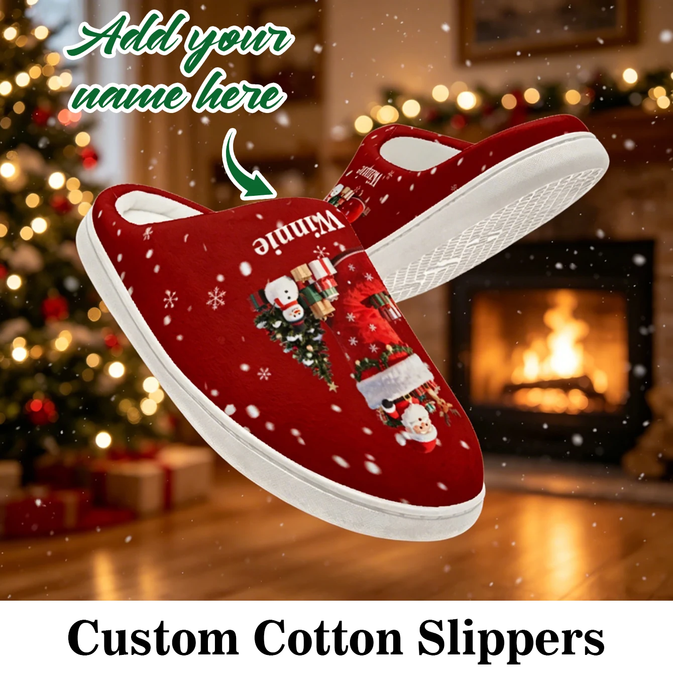 Customized Cotton Slippers humorous photos printed shoes unisex home slippers perfect gifts for couples birthdays and Christmas