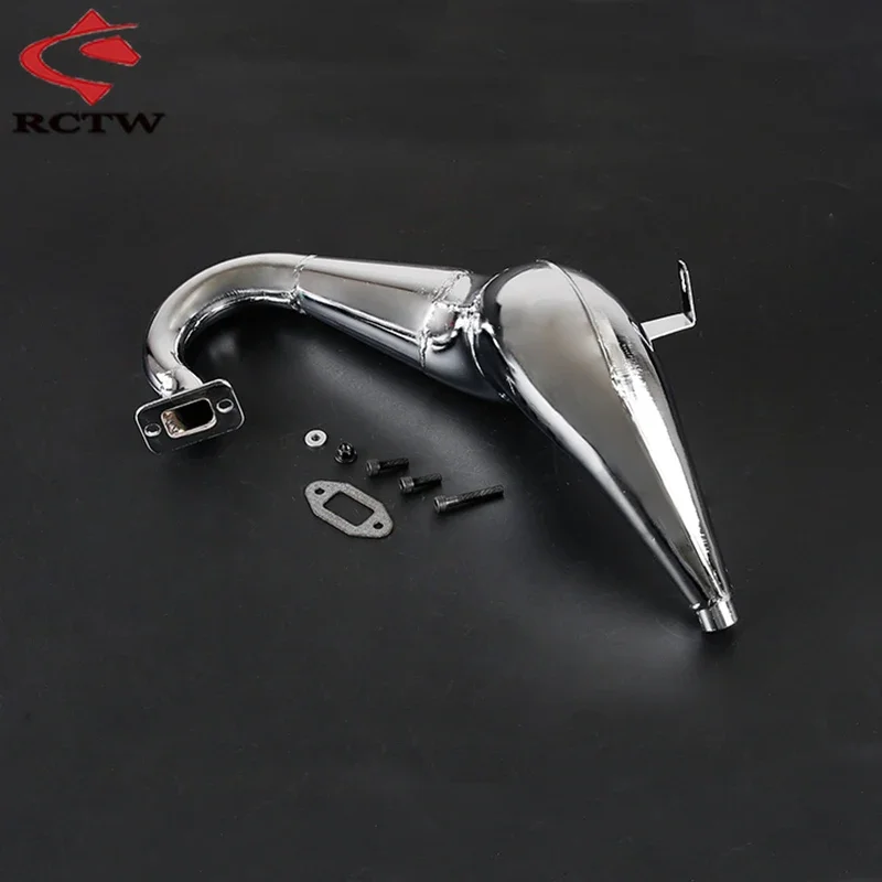 Metal 71CC Engine Exhaust Pipe Kit for 1/5 HPI ROFUN BAHA ROVAN KM BAJA 5B 5T or LOSI 5IVE T Truck Spare Toys Parts