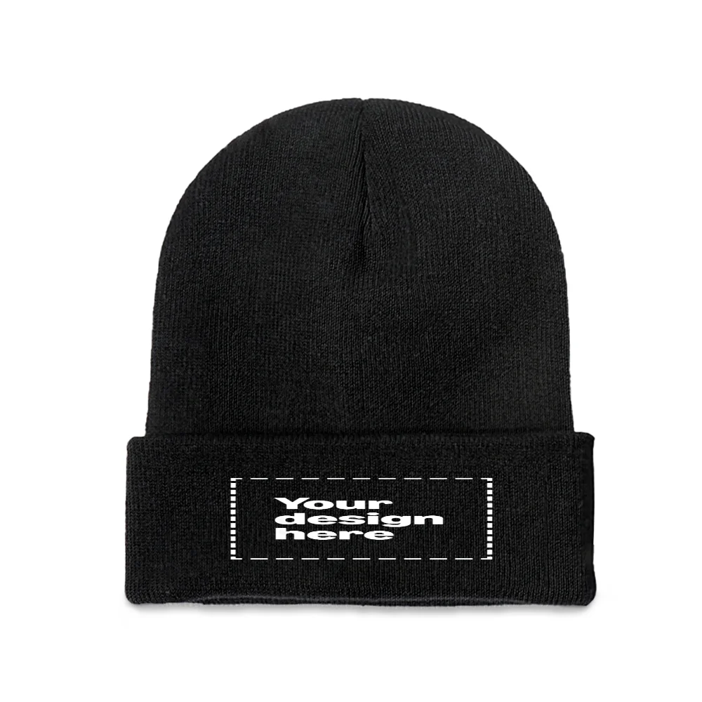 

Custom Design Beanie for Men & Women | Thick Warm Knit Hat with Front Print