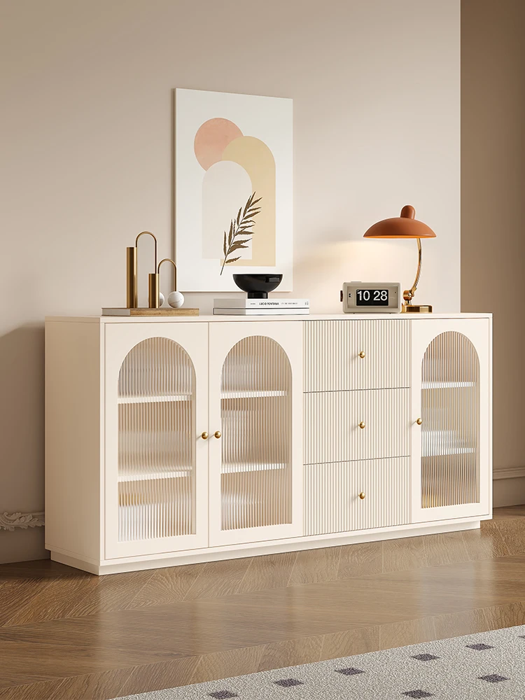 

Cream Snack Side Cabinet Wall Integrated Living Room Storage Cabinet Side Cabinet Household Storage Cabinet