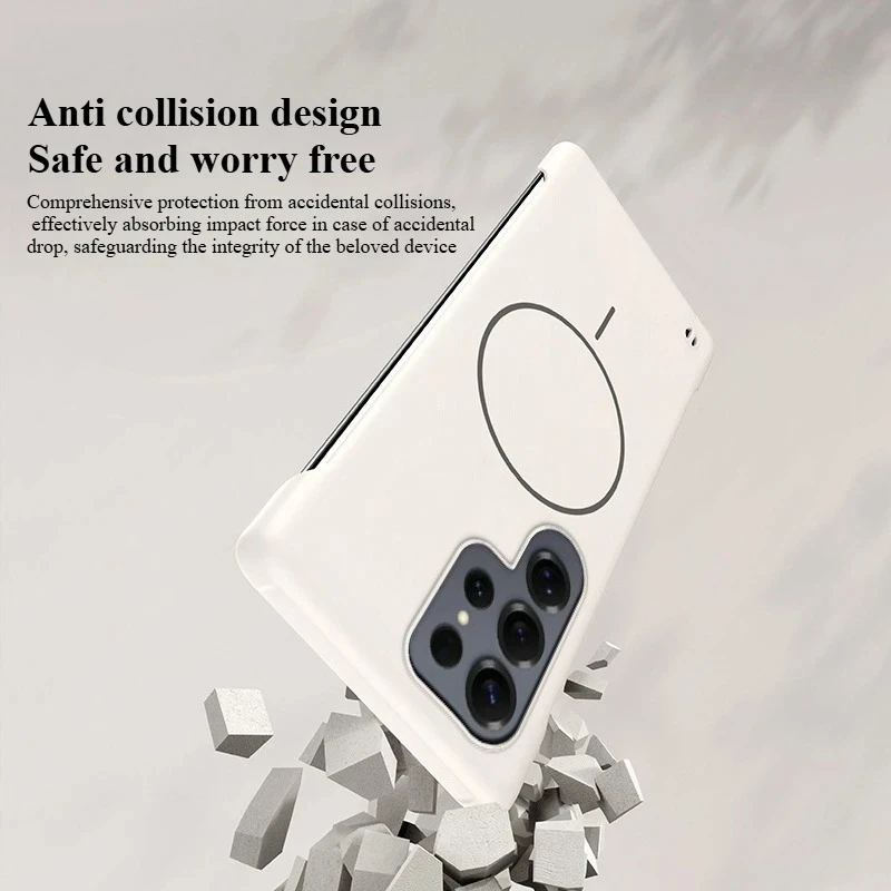 Premium Slim Frameless Matte Anti-Drop Phone Case for Samsung Galaxy S25 S24 FE S23 S22 Ultra Plus Magnetic Wireless Charge Case view 5