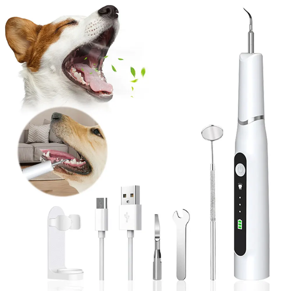 Household Dog Toothbrush Ultrasonic Portable Dog Toothbrushs Electric Bright White Teeth Professionally Cleaner Pet Supplies