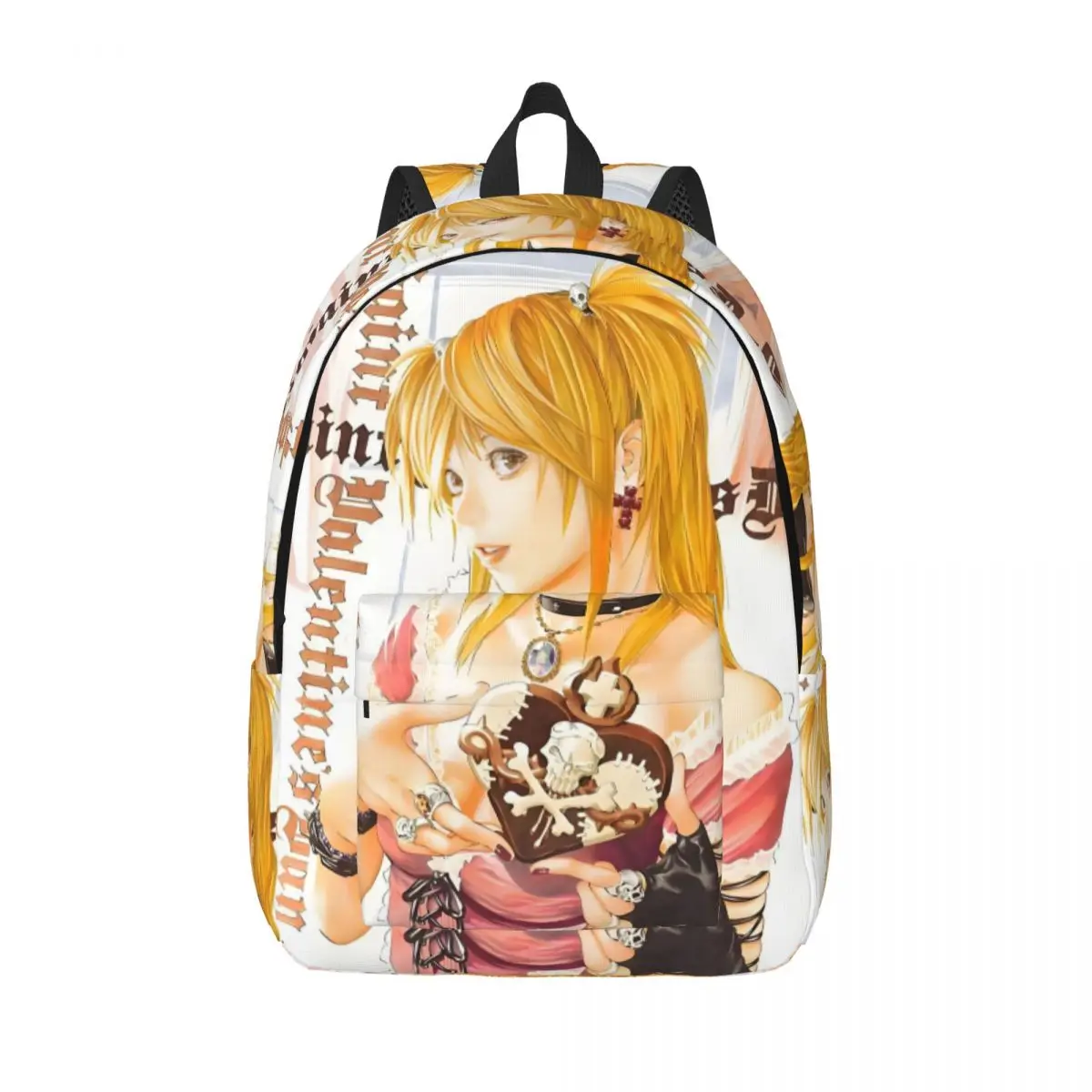 Custom D-Deathes N-Notes Cartoon Cute Canvas Backpack for Men Women Water Resistant College School Bag Print Bookbags