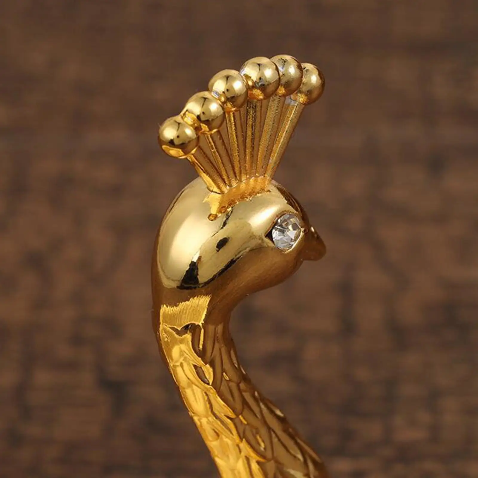 Gold Peacock Shape Fruit Plate Dessert Candy Snack Nut Serving Tray Dish