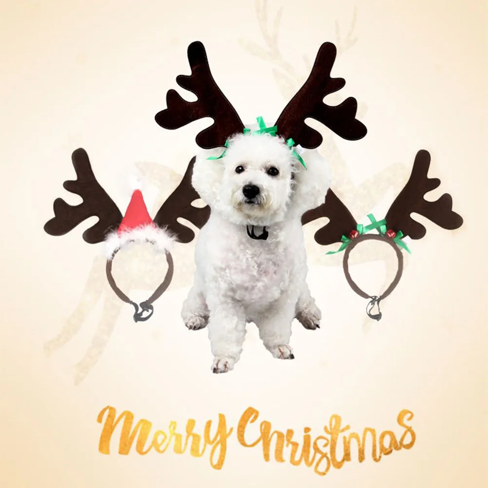 

Pet Antler Head Hoop Dog Christmas Headband Decor Decoration Spring Autumn Xmas Headbands