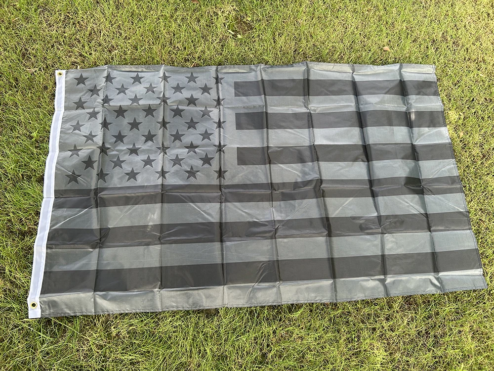 علم السماء العلم الأمريكي الأسود 90x150 سنتيمتر بوليستر عالي الجودة معلق جميع العلم الأمريكي الأسود للزينة #2