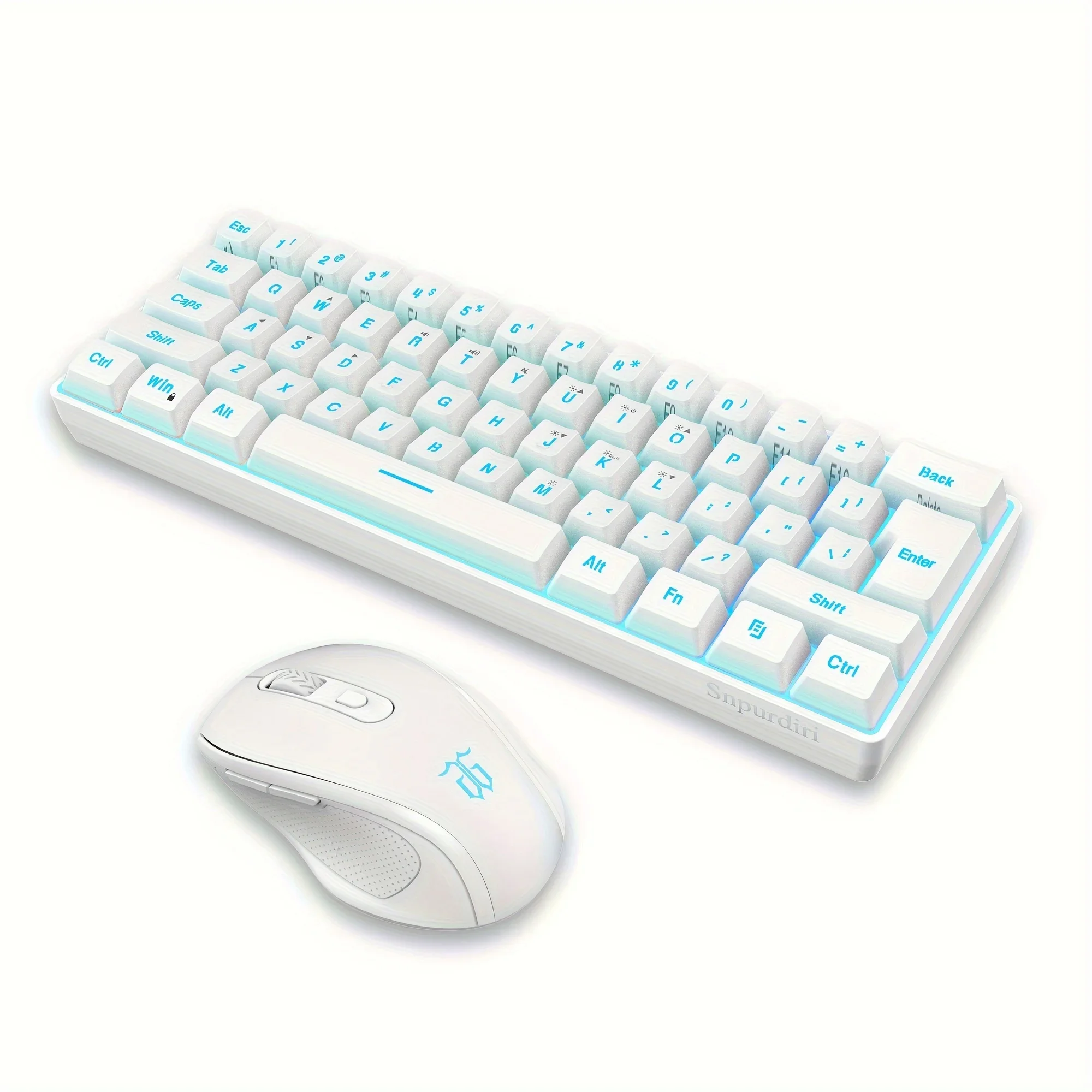 

wireless game keyboard RGB light keyboard and 2.4G wireless mouse combination, including 2.4G small mini mechanical touch keyboa