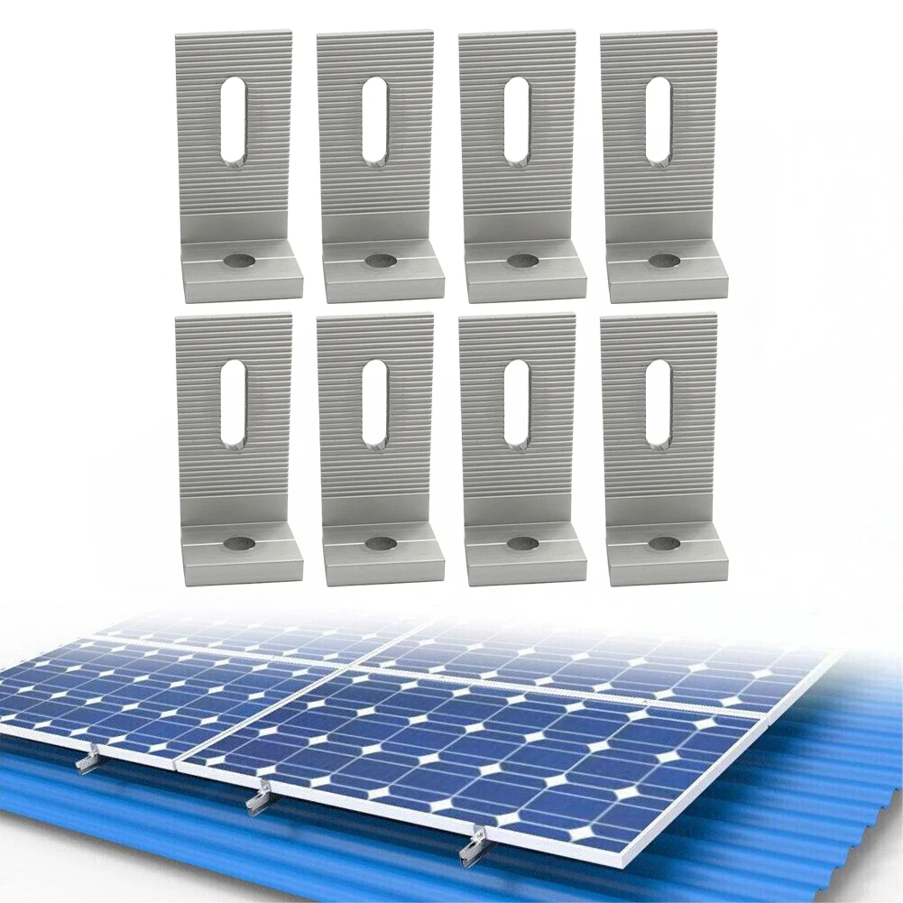 4/8 PCS Solar Panel Mounting Bracket Connector 90° Angle PV Connection Angle Aluminum Alloy Solar Panel Mounts Accessories