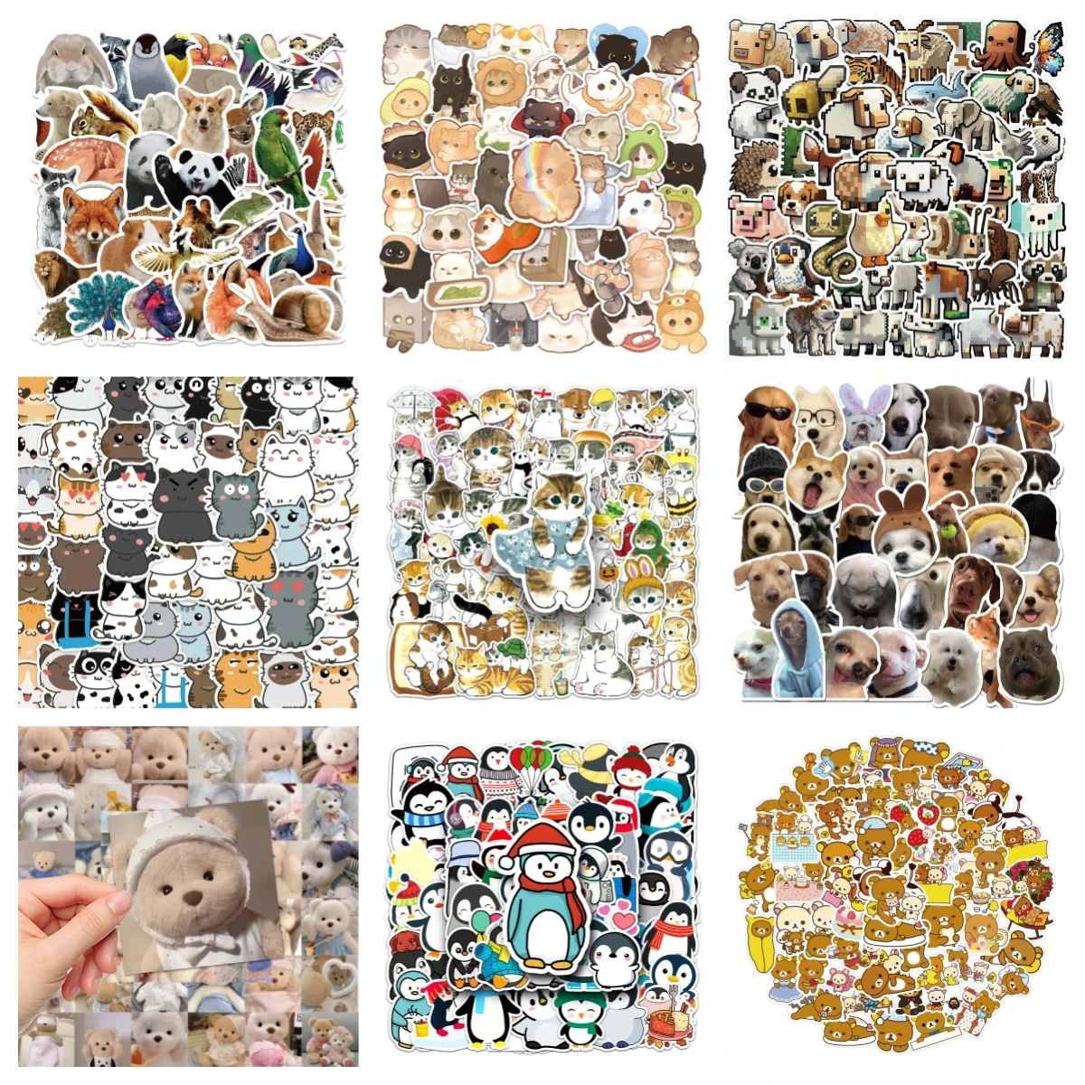 10/30/50PCS Cartoon Animals Stickers Series Creative Graffiti Luggage iPad Skateboard Cup Phone Case Laptop Decoration Wholesale