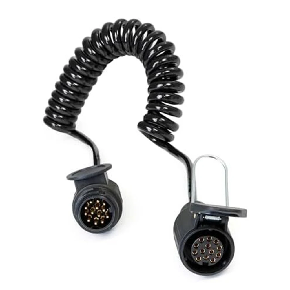 

300 см 13-контактный спиральный кабель Кабель прицепа Прочный электрический кабель и розетка из ПВХ Высококачественная установка Удлинительная линия прицепа