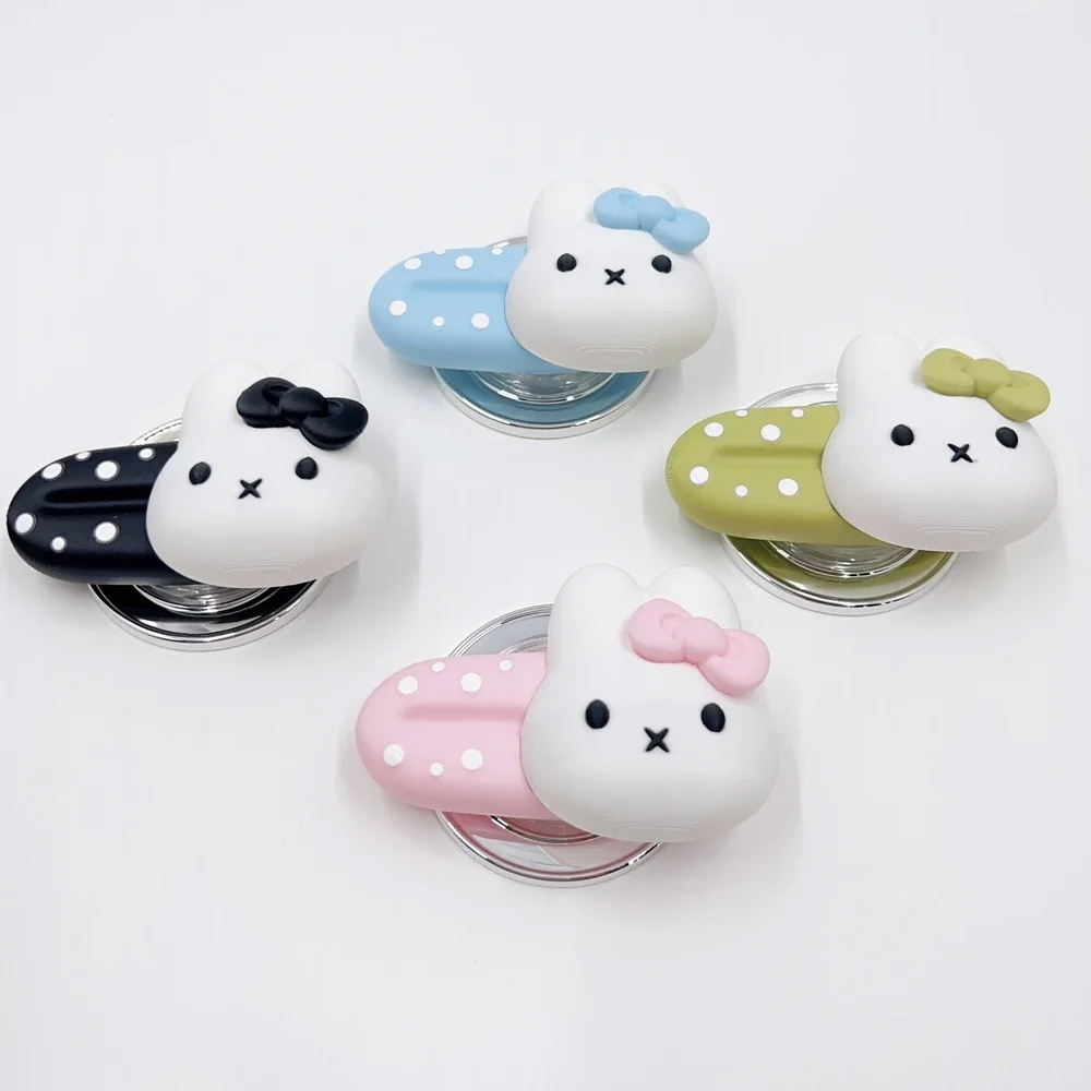 3D Cute Cartoon Miffy Rabbit For Magsafe Magnetic Phone Grip Tok Stand For iPhone Samsung Foldable Wireless Charging Case Holder
