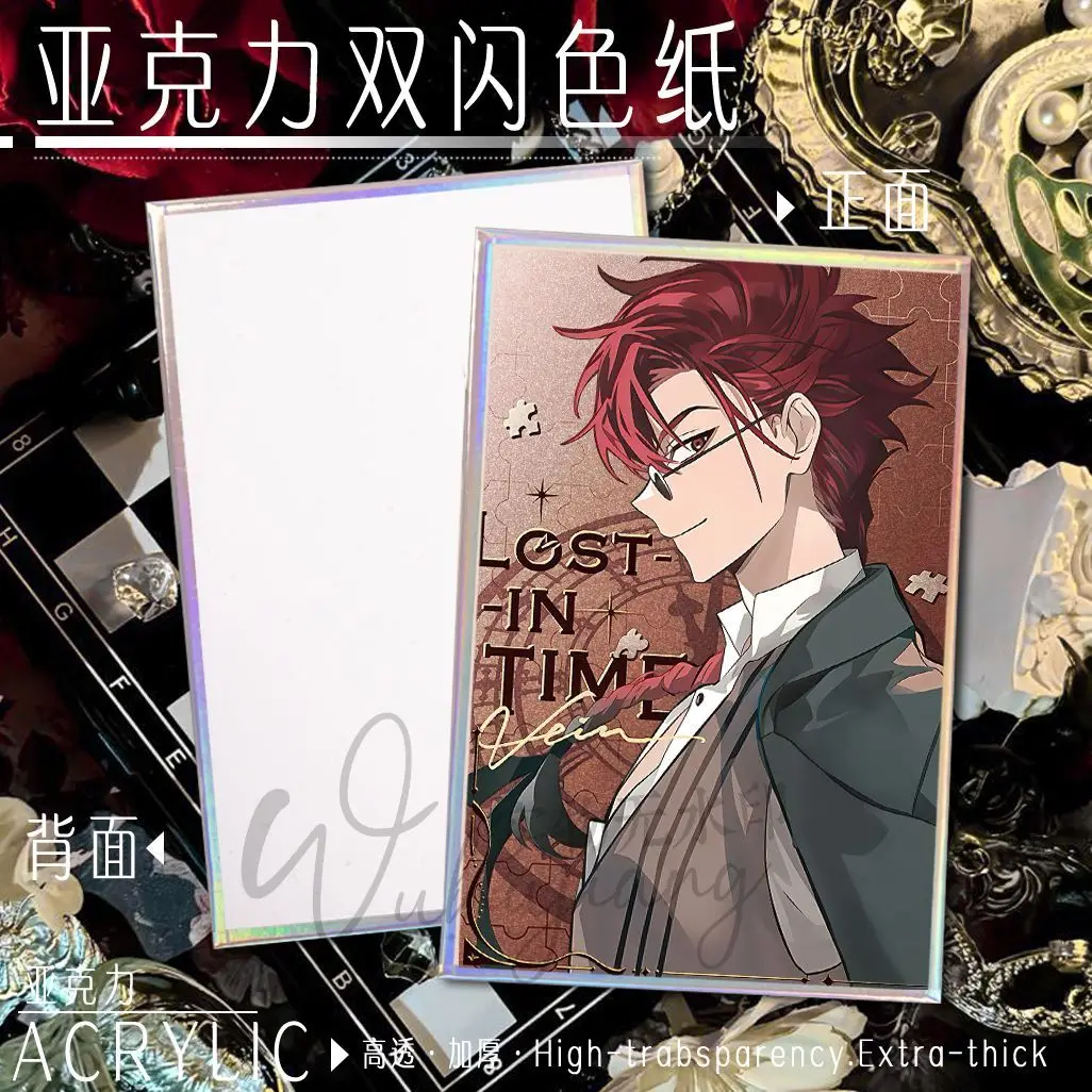 Anime LINK CLICK Charles Lucas Cosplay acrílico doble Flash papel de colores tarjeta de escritorio adorno Fans regalos de navidad