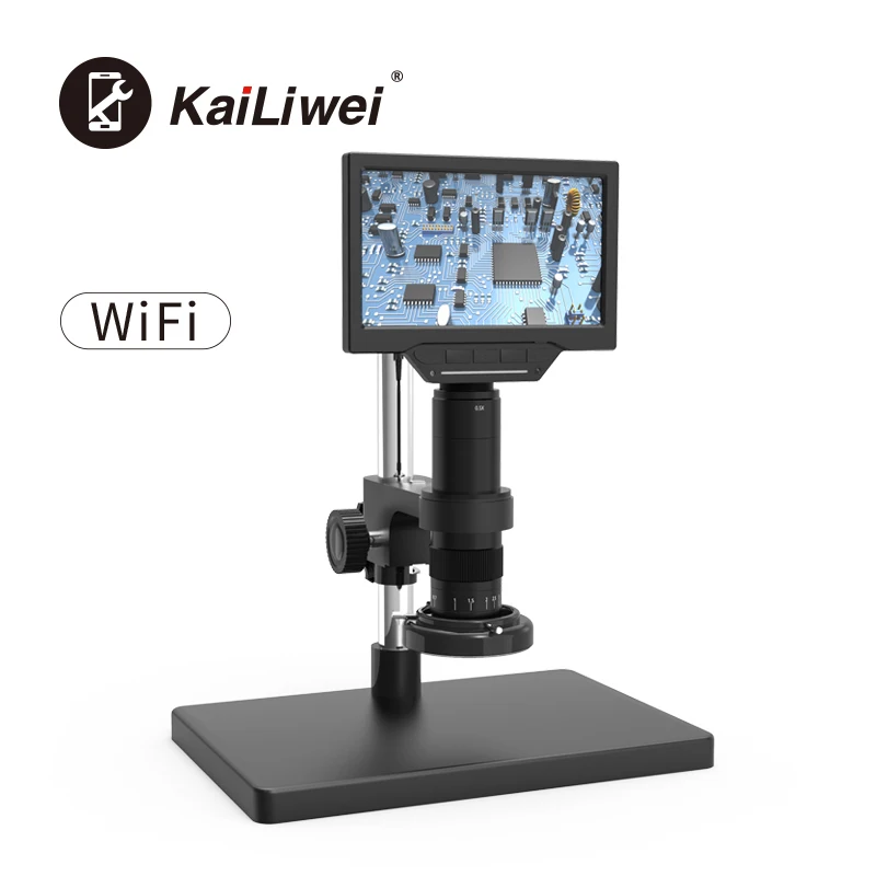 Kailiwei 7-180X HD Digital Microscope with 7inch LCD screen electronic Microscope 1080P Endoscope Magnifier Camera