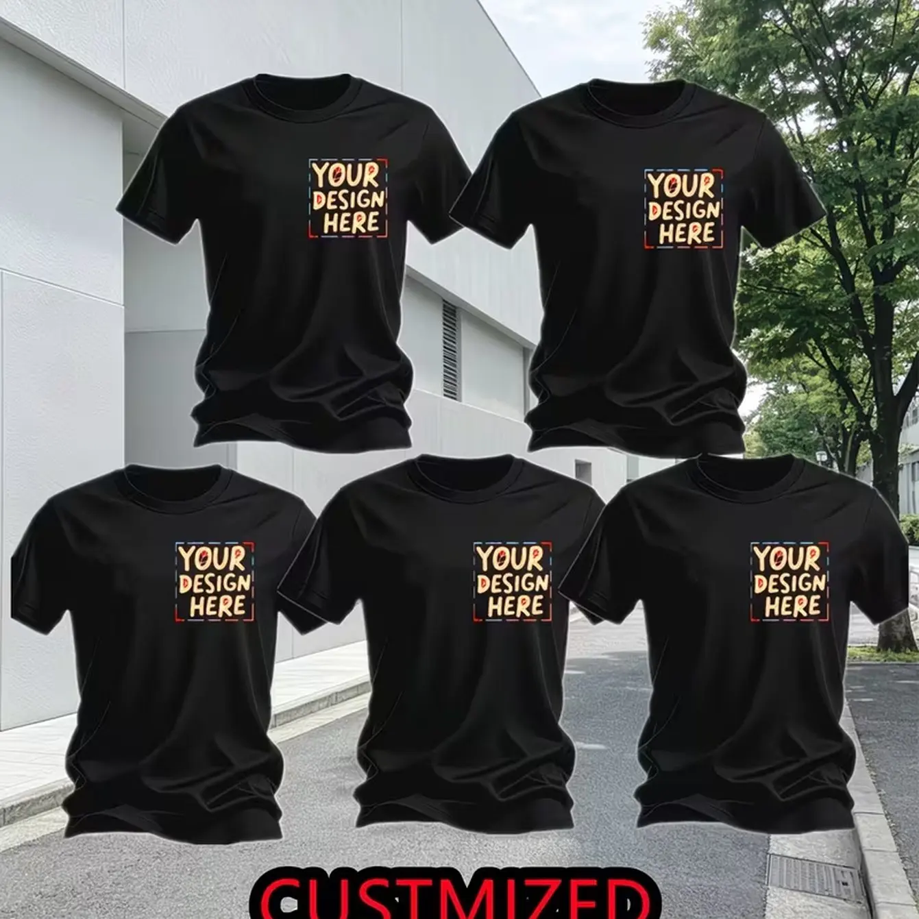 5er-Pack Herren-Sport-T-Shirts mit individuellem Design, schnelltrocknend, feuchtigkeitsableitend – atmungsaktive, leichte Sommer-Gym-T-Shirts, individuelles Logo/Text-Design – Detail 3