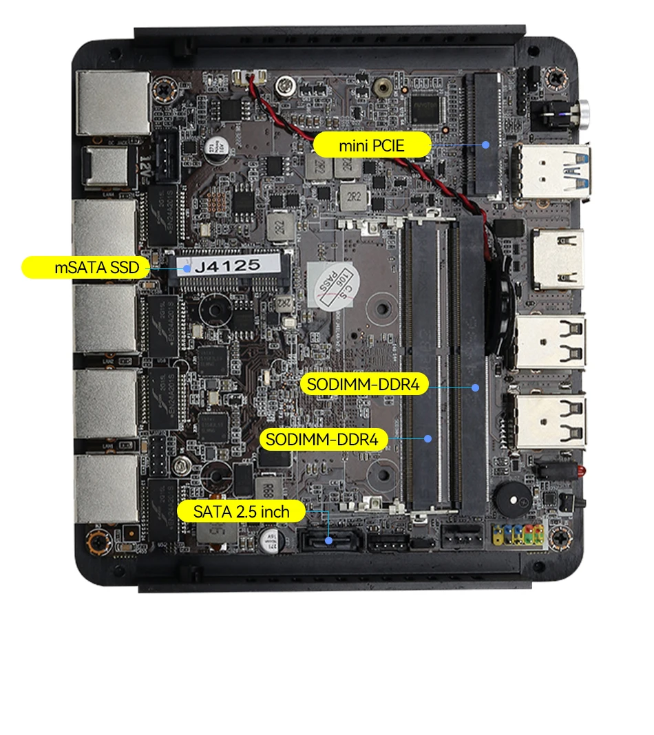 Intel Celeron J1900 N2830 Mini PC with 4xi226 LAN 1xHDMI 2xUSB Support Ubuntu Linux Firewall Router Appliance Windows10 Ready