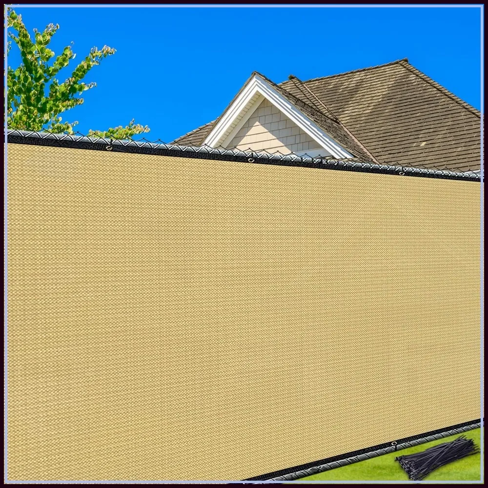 

Privacy Fence 6' x 50', Heavy Duty Screen for Outdoor Yard Balcony Patio Garden, Sand Fencing with Bindings and Brass Grommets