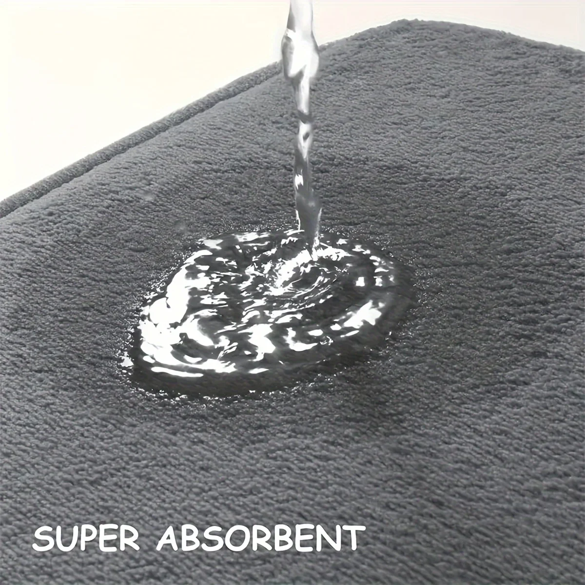 Tapis de salle de bain incurvé, coussin de pied de salle de douche, éponge épaisse, tapis de toilette absorbant, tapis antidérapant, tapis d'entrée résistant à la saleté