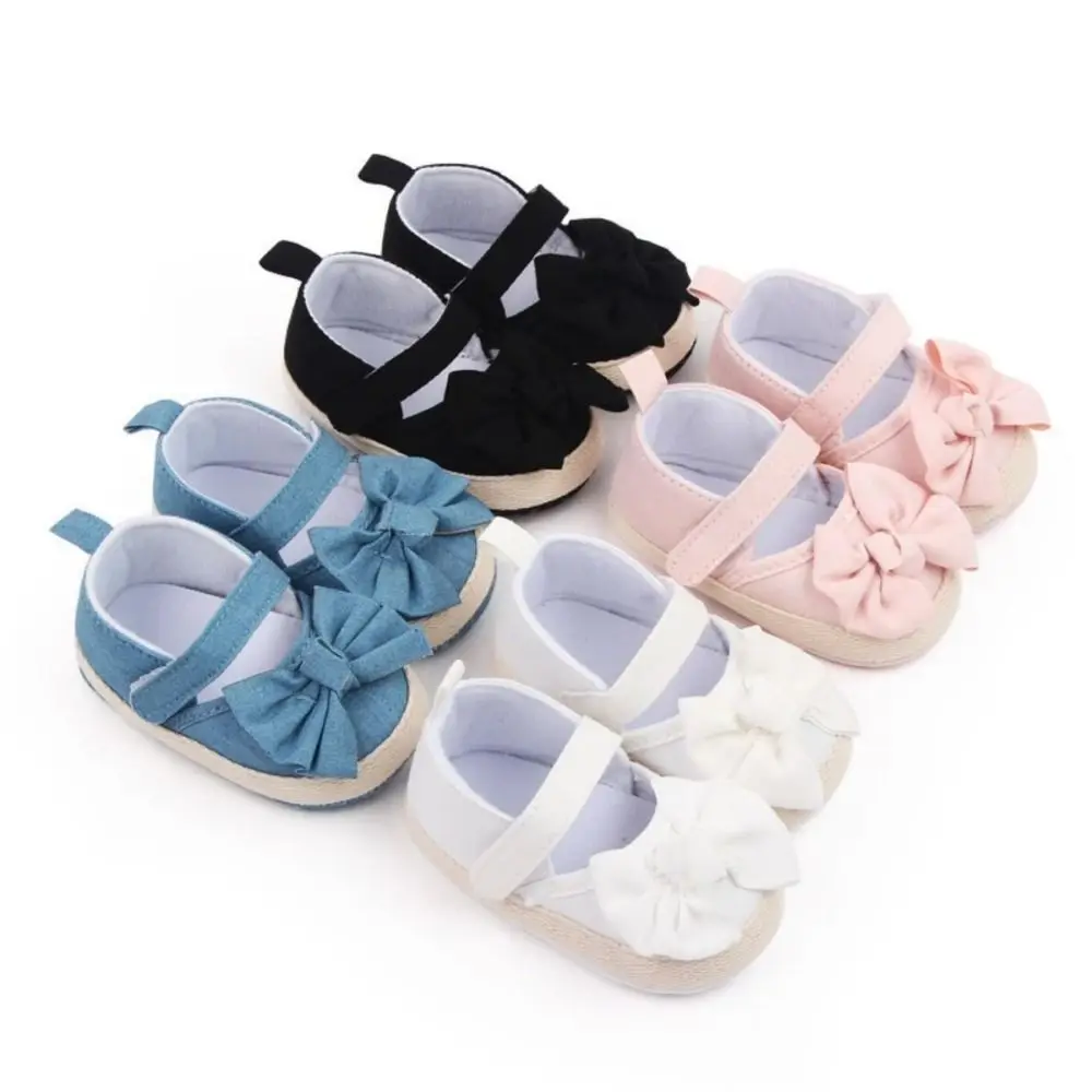 

Baby Shoes Soft Soles Baby Girls Shoe Solid Color Non-slip Butterfly Knot Shoes Anti-slip Bowknot Princess Shoes First Walker