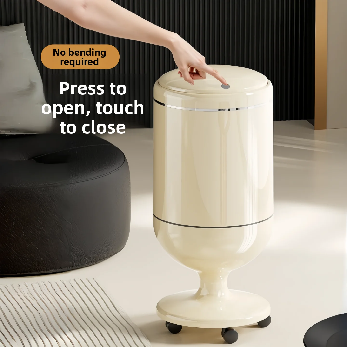 

Large Size Kitchen Living Room Tra Can Luxury High End Creative Big Capaci Dusin No Need to Bend over Pring Lid Garb...