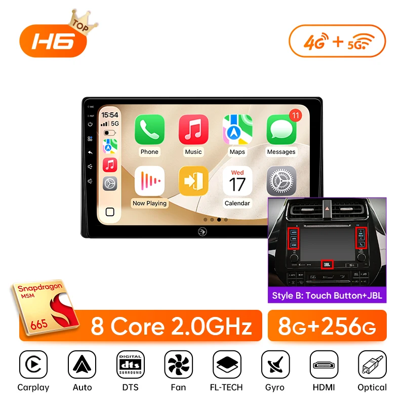 Ainavi プリウス XW50 2015-2020 9インチ CarPlay Android Auto 4G