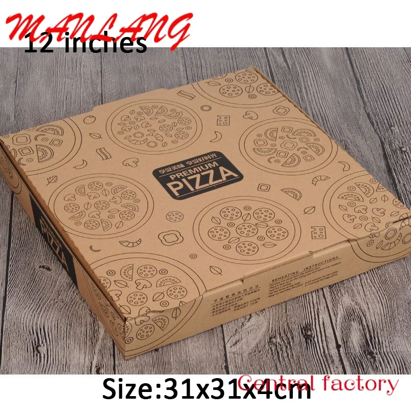 Cajas de entrega de pizza octagonales reutilizables, caja de embalaje de pizza redonda impresa personalizada, barata, 33x33, 10, 14 y 18 pulgadas